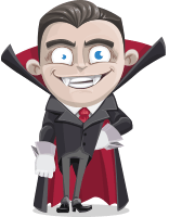 Little Vampire Kid Vector Cartoon Character AKA Graham Vamp